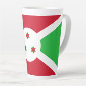 Tasse Latte Drapeau du Burundi patriotique (Angle droit)