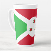 Tasse Latte Drapeau du Burundi patriotique (Angle gauche)