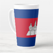 Tasse Latte drapeau du Cambodge (Angle gauche)