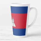 Tasse Latte drapeau du Cambodge (Droite)