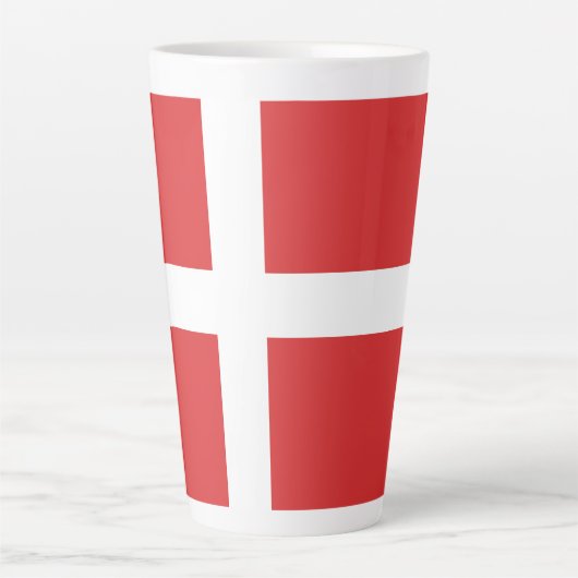 Tasse Latte Drapeau du Danemark (Devant)