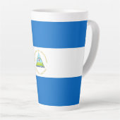 Tasse Latte Drapeau du Nicaragua (Angle droit)