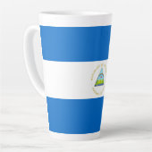 Tasse Latte Drapeau du Nicaragua (Angle gauche)