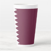 Tasse Latte Drapeau du Qatar (Devant)
