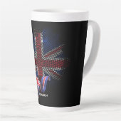 Tasse Latte Drapeau du Royaume-Uni (Angle droit)