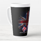 Tasse Latte Drapeau du Royaume-Uni (Angle gauche)