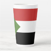 Tasse Latte drapeau du Soudan (Devant)