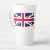 Tasse Latte Drapeau du territoire antarctique britannique (Angle gauche)