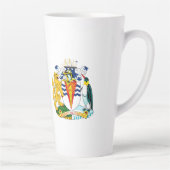 Tasse Latte Drapeau du territoire antarctique britannique (Droite)