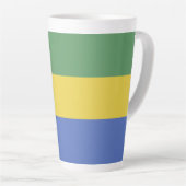 Tasse Latte Drapeau Gabon (Angle droit)
