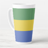 Tasse Latte Drapeau Gabon (Angle gauche)