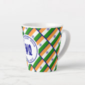 Tasse Latte Drapeau indien Patriotique Personnalisable (Angle droit)