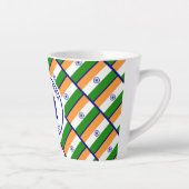 Tasse Latte Drapeau indien Patriotique Personnalisable (Droite)
