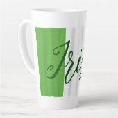 Tasse Latte Drapeau irlandais grand (Angle gauche)