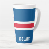 Tasse Latte Drapeau Islande (Angle droit)