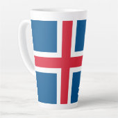 Tasse Latte Drapeau Islande (Angle gauche)