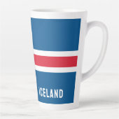 Tasse Latte Drapeau Islande (Droite)