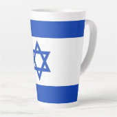 Tasse Latte Drapeau Israël (Angle droit)