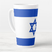 Tasse Latte Drapeau Israël (Angle gauche)
