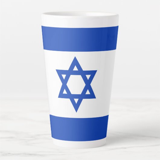 Tasse Latte Drapeau Israël (Devant)