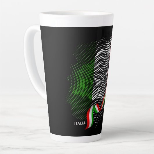 Tasse Latte Drapeau italien (Angle gauche)