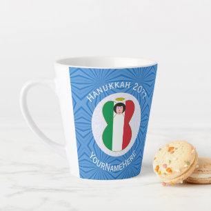 Tasse Latte Drapeau Italien Ange Personnalisé Drapeau de Hanuk