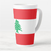 Tasse Latte Drapeau libanais (Angle droit)