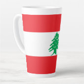 Tasse Latte Drapeau libanais (Angle gauche)