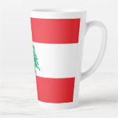 Tasse Latte Drapeau libanais (Droite)