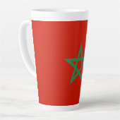 Tasse Latte drapeau marocain (Angle gauche)