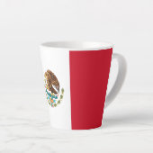Tasse Latte Drapeau mexicain - Drapeau mexicain (Angle droit)
