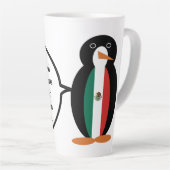 Tasse Latte Drapeau Mexicain Parlant Mme Penguin Large (Angle droit)