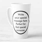 Tasse Latte Drapeau Mexicain Parlant Mme Penguin Large (Angle gauche)