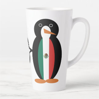 Tasse Latte Drapeau Mexicain Parlant Mme Pingouin Grande