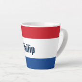 Tasse Latte Drapeau néerlandais personnalisé (Angle droit)