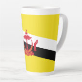 Tasse Latte Drapeau patriotique de Brunei (Angle droit)