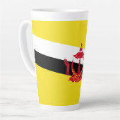 Tasse Latte Drapeau patriotique de Brunei (Angle gauche)