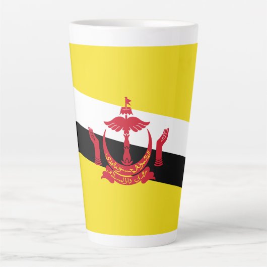 Tasse Latte Drapeau patriotique de Brunei (Devant)