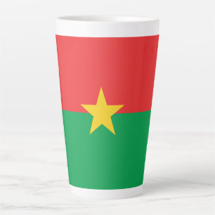 Tasse Latte Drapeau patriotique du Burkina Faso