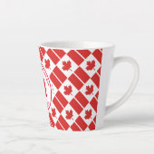Tasse Latte DRAPEAU Patriotique Monogam CANADA (Droite)