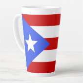 Tasse Latte Drapeau Porto Rico (Angle gauche)