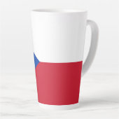 Tasse Latte Drapeau République tchèque (Angle droit)