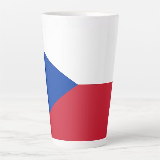 Tasse Latte Drapeau République tchèque (Devant)