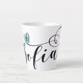 Tasse Latte Drapeau Sofia, Je Coeur Sofia, Bulgarie (Devant)