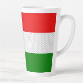 Tasse Latte Drapeau stylisé de Hongrie (Droite)