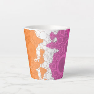 Tasse Latte Drapeau Super bohème Bubbly Lesbian Pride Abstrait