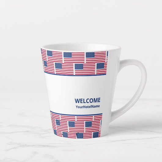 Tasse Latte Drapeau sur mesure Hospitality USA (Droite)
