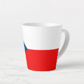 Tasse Latte Drapeau tchèque (Angle droit)