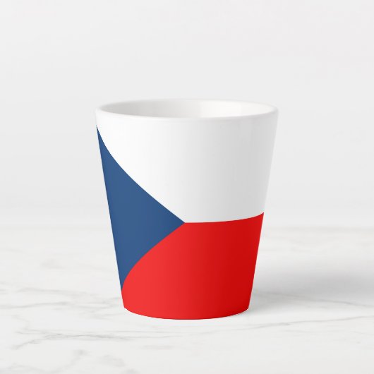 Tasse Latte Drapeau tchèque (Devant)
