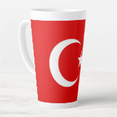 Tasse Latte Drapeau turc (Angle gauche)